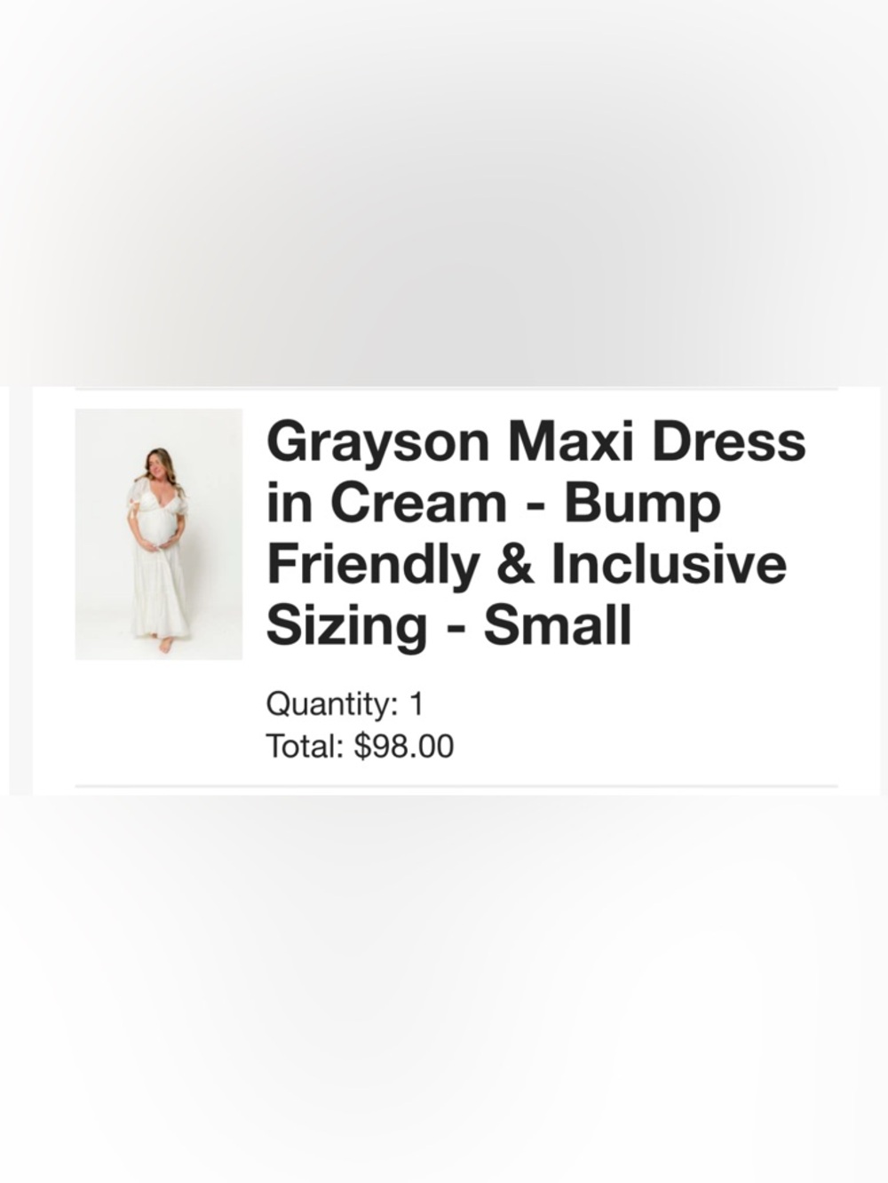 Grayson Maxi Dress in Cream - Bump Friendly - Picture 3 of 8